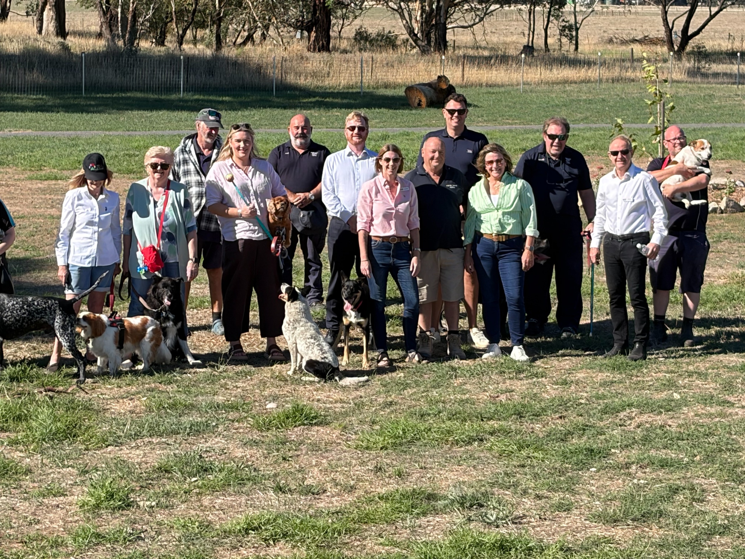 People with their dogs at the opening event